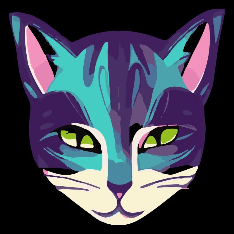 Illustration eines Katzenporträts, Vektor