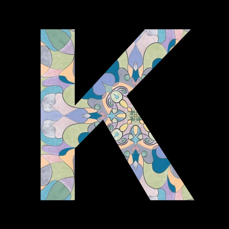 Buchstabe K im Mandala