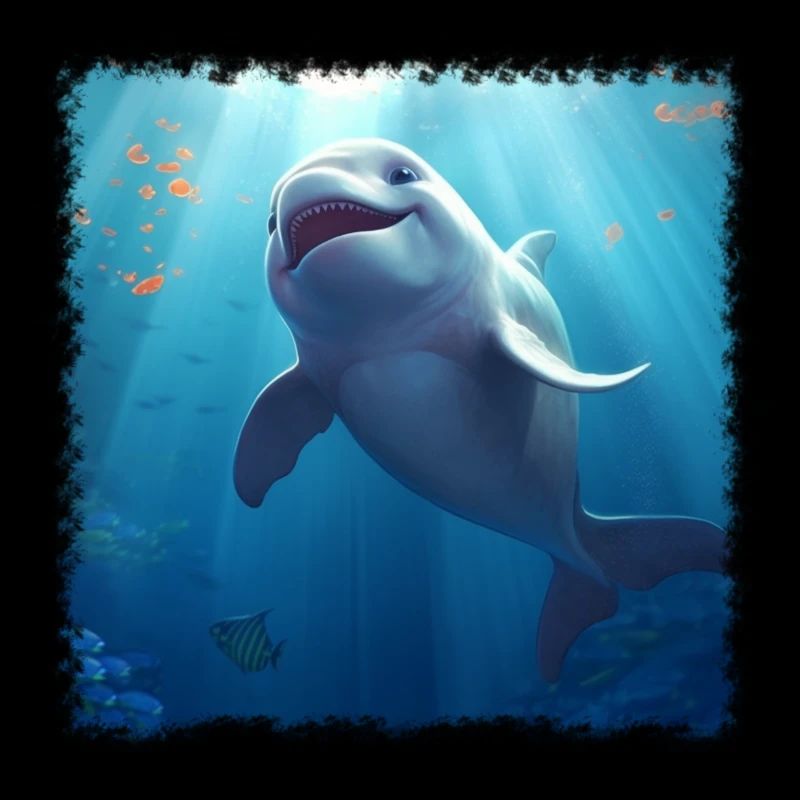 Glücklicher Delfin