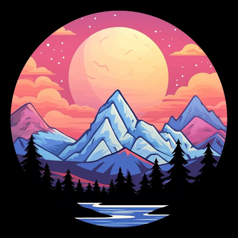 Montagnes Vaporwave