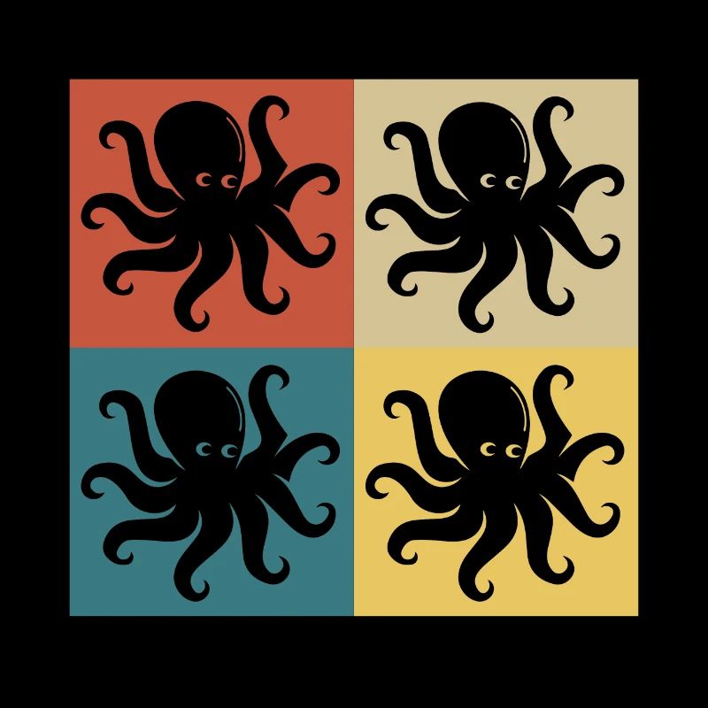Retro Vintage Octopus