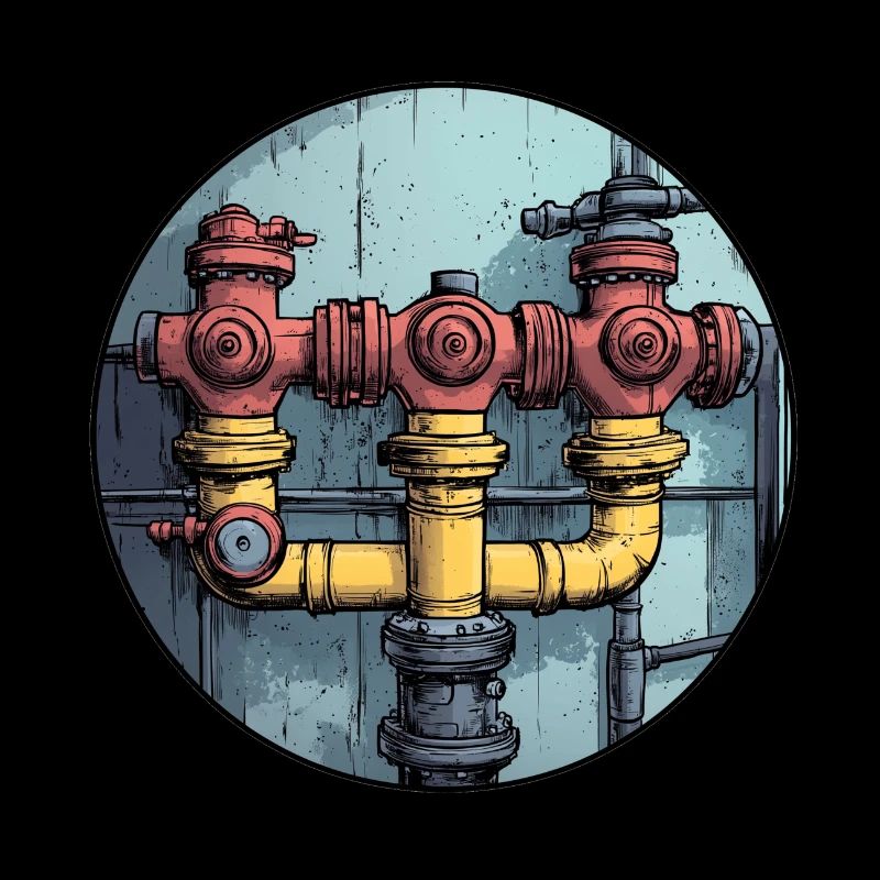 Industrielle Rohrkonstruktion