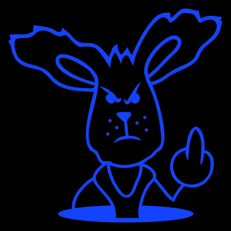Hase Mittelfinger Zeigen Böse Frech Beleidigend