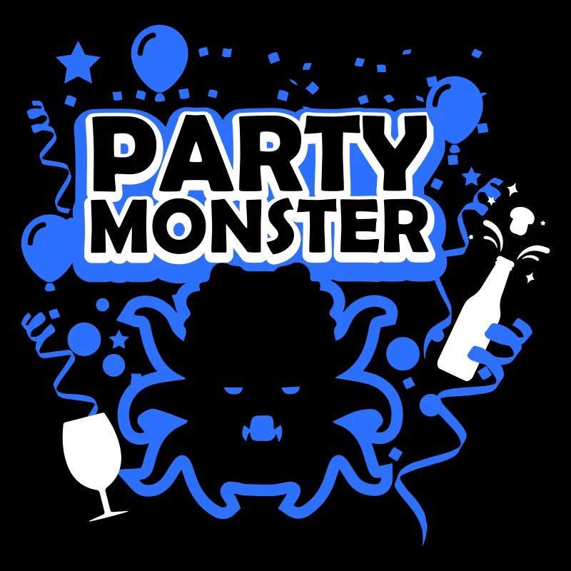 Monstre de fête bleu