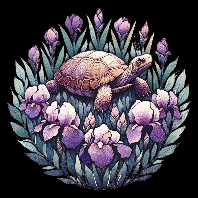 Tortue-boîte avec iris