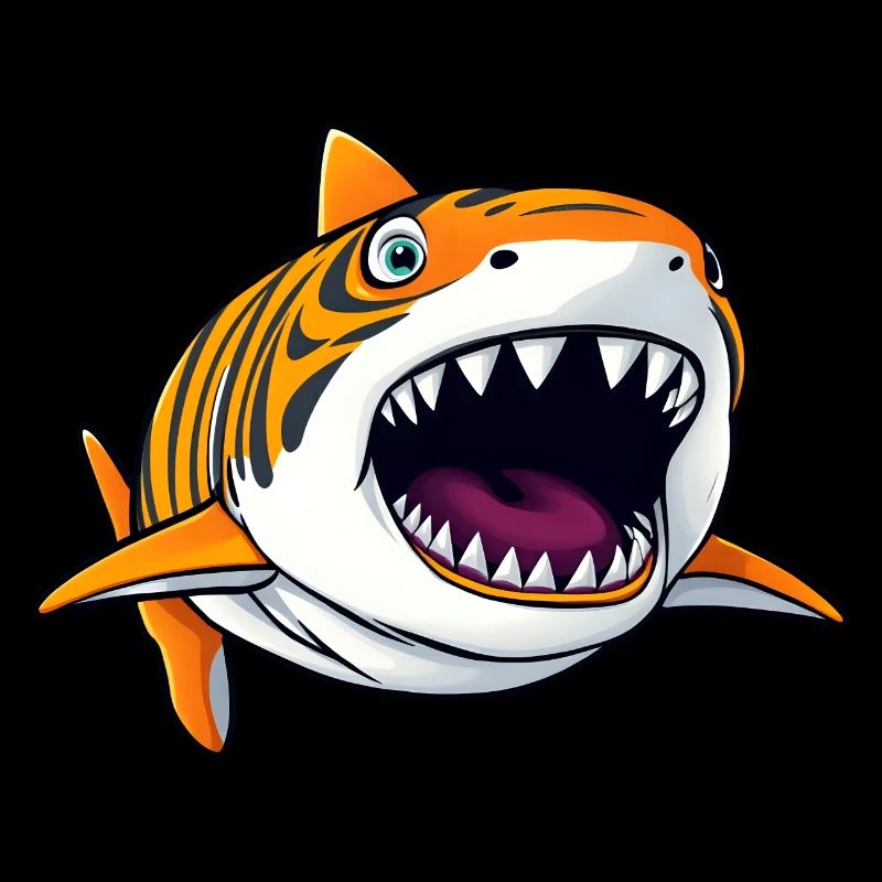 requin de dessin animé ludique