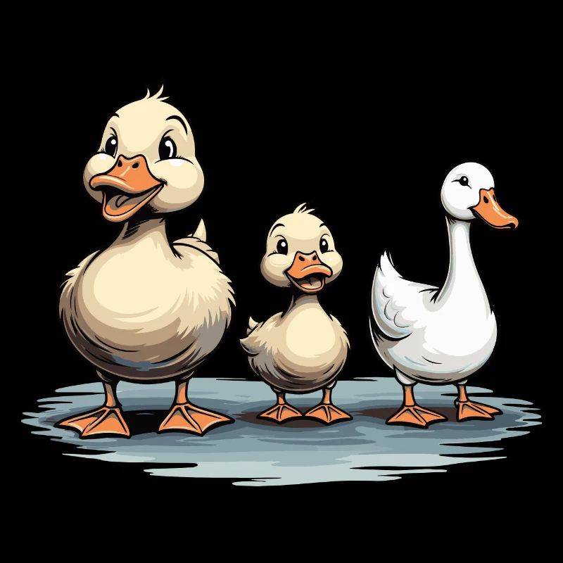 DUCKS AND GOOSE