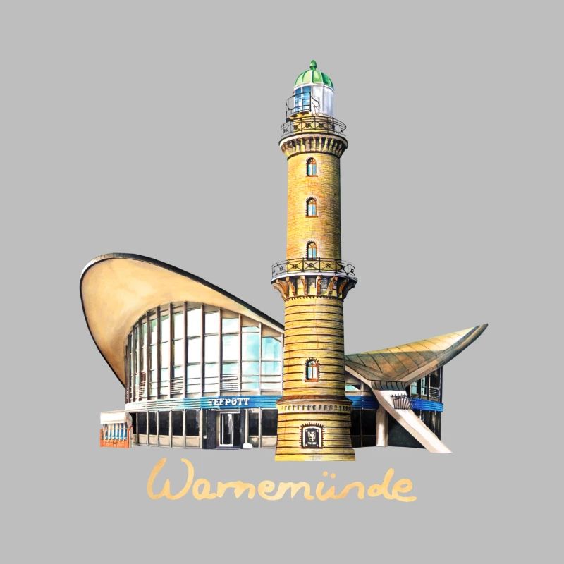 Teepott mit Leuchtturm
