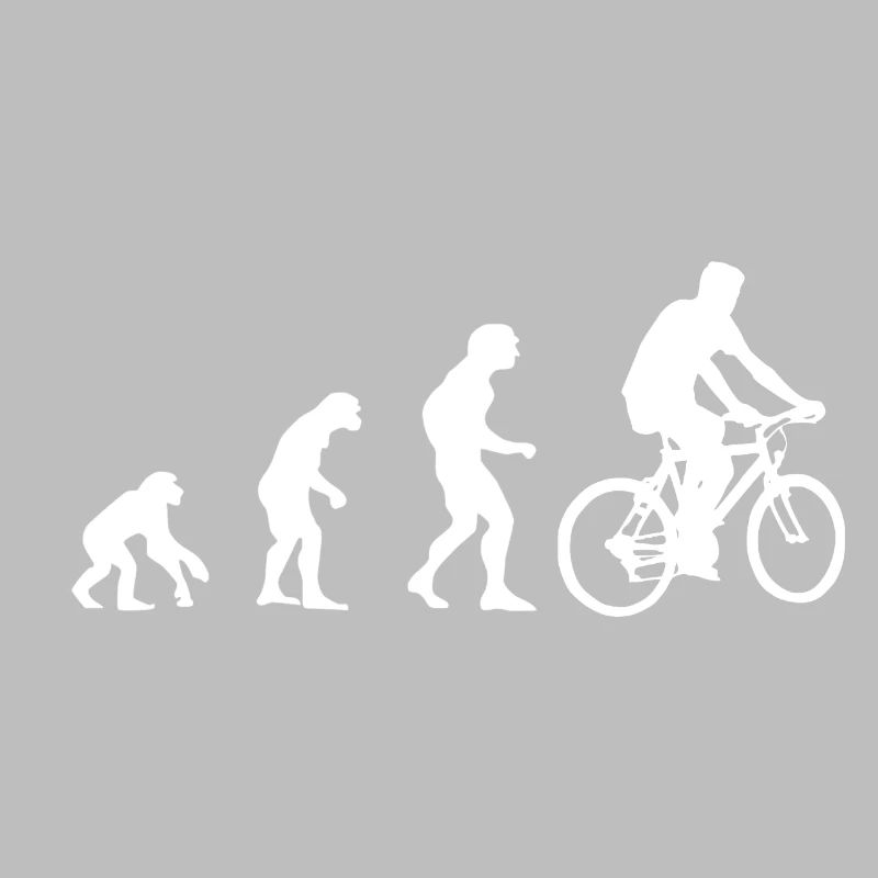 Evolution, singes au cycliste, vtt