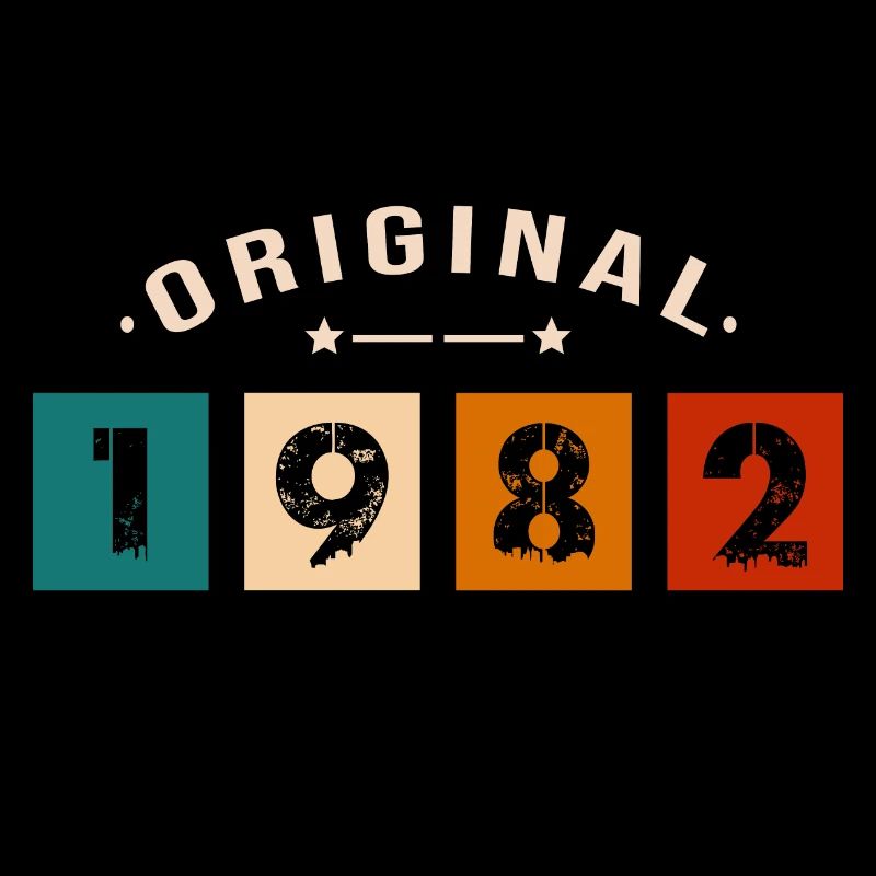 Original 1982 Vintage - Présent D’anniversaire 198