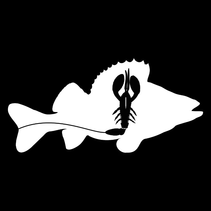 Barsch mit Creature Bait - weiß