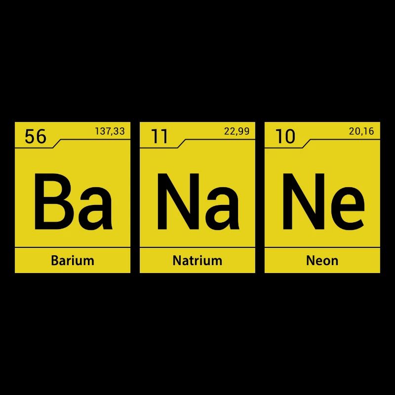 Banane Periodensystem Elemente PSE Geschenke