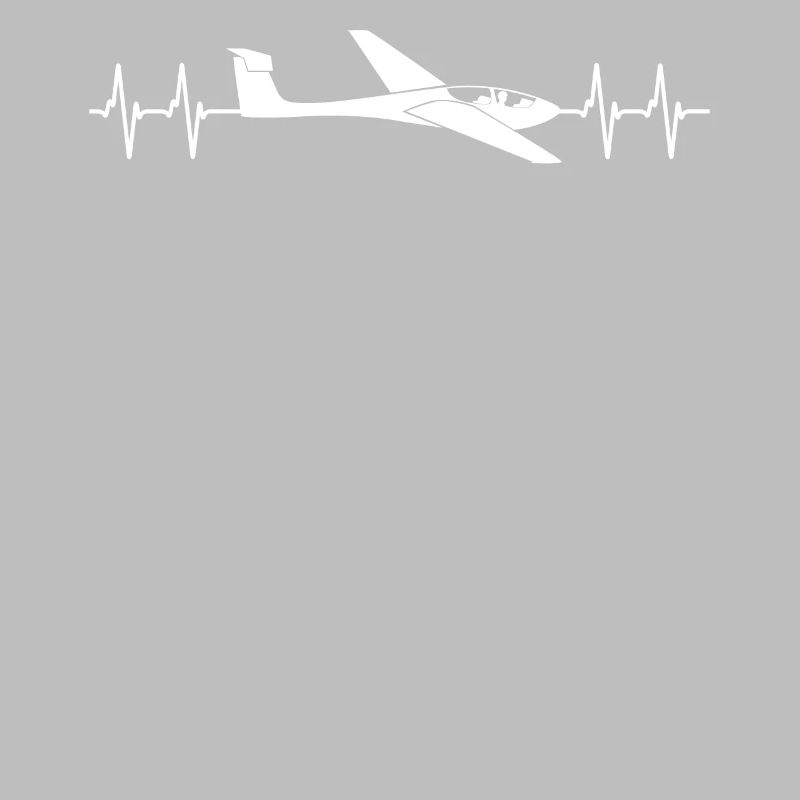 Glider Pilot Heartbeat Line Gift