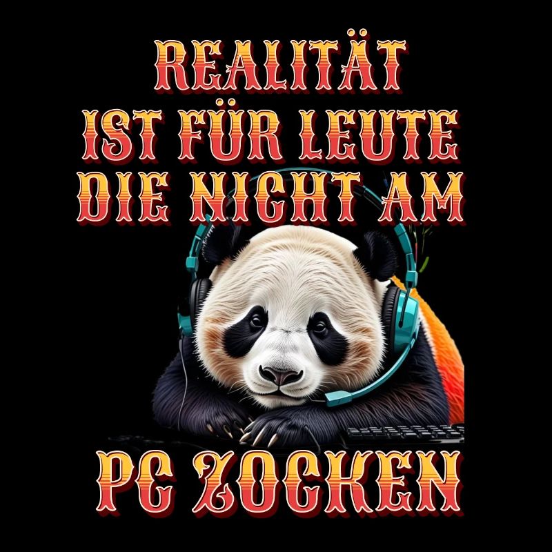 Niedlicher Panda Gaming Zocker Computer PC