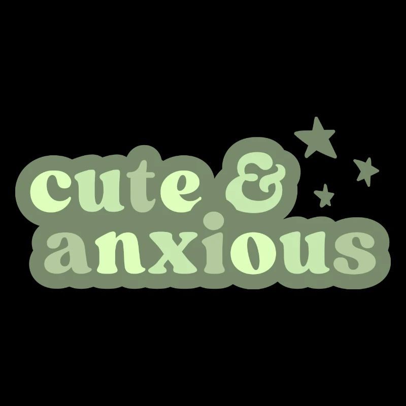 cute and anxious pastel funny