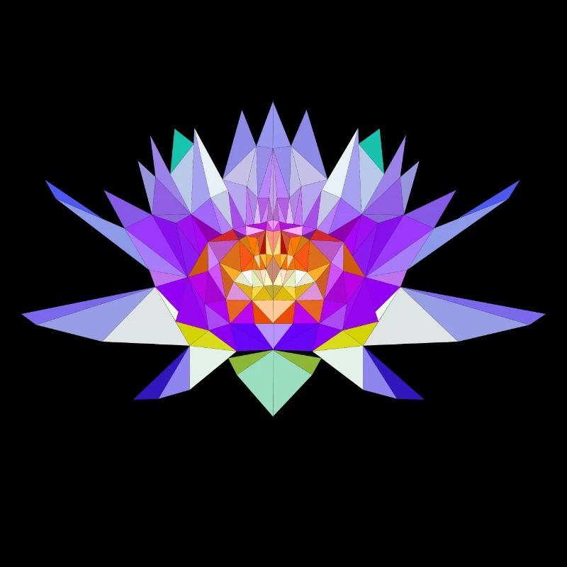 Lotus Blume Polygon