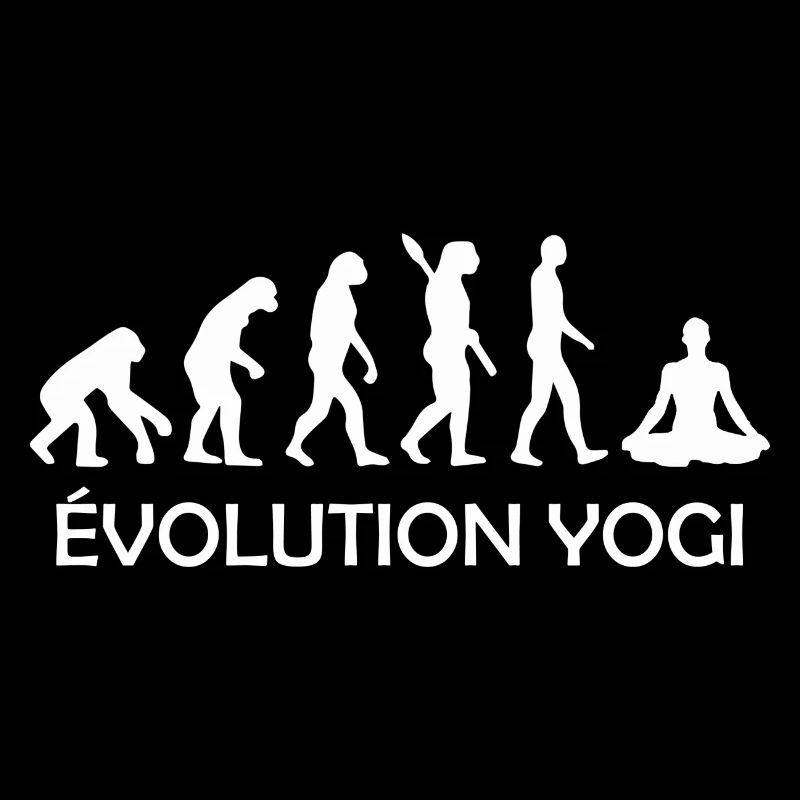 evolution yogi / cadeau humour yoga