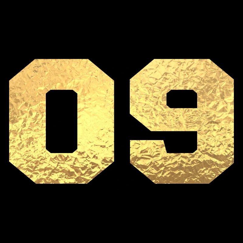 Nummer 9 Gold Glitter - 9. Jahrestag