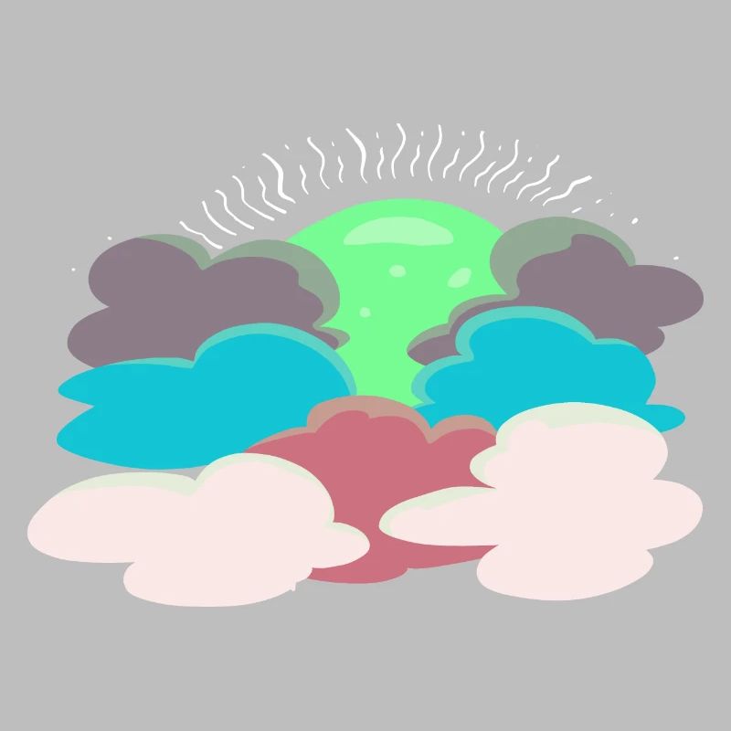Sun behind the clouds