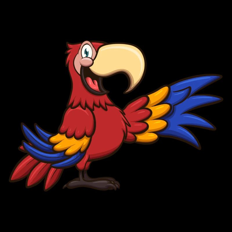 Red Cartoon Macaw