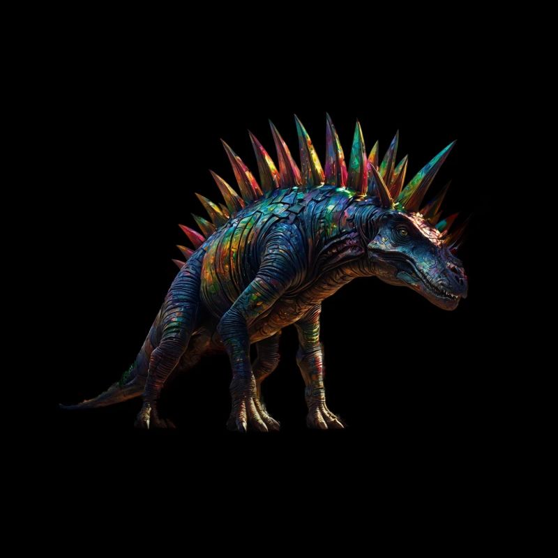 Regenbogenfarbener Dino Punk