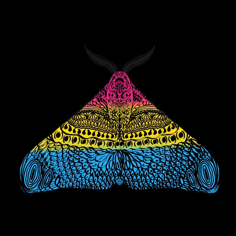 Pansexual Pride Moth Motif A