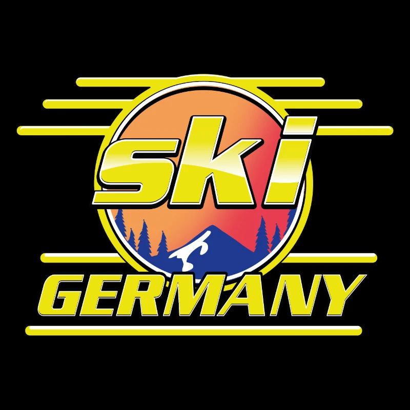 Ski Germany retro style ski logo