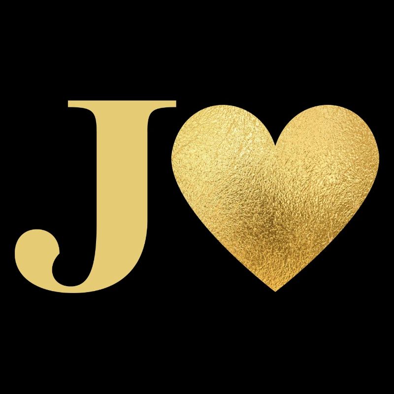 Buchstabe j Goldenes Herz