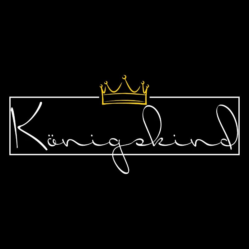 Koenigskind - weiß mit goldener Krone