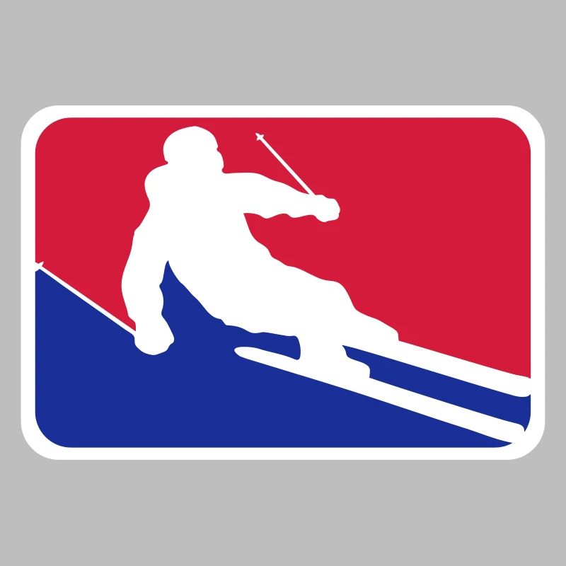 blue red button frame shield ski drive down