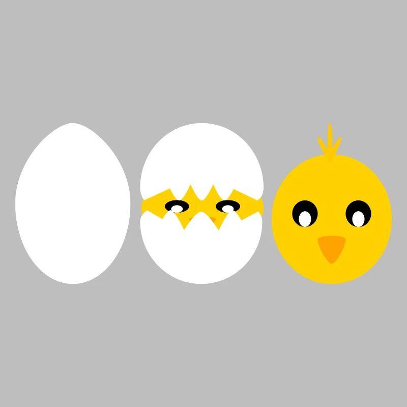 Comic hatching chick