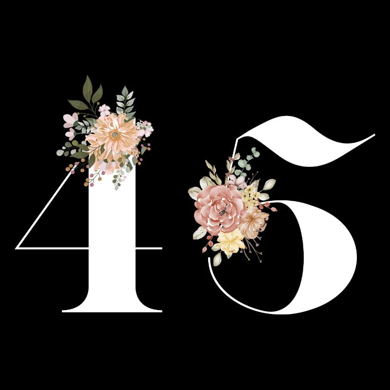 45e anniversaire fleuris (Cadeau de 45 ans)