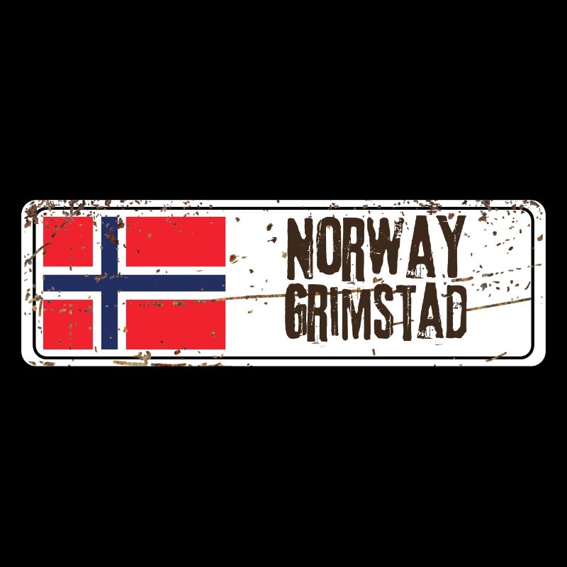 Grimstad Norwegen Flagge