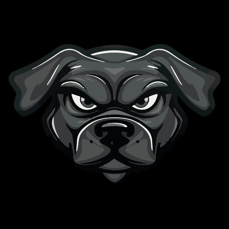 Tête de bande dessinée de chien