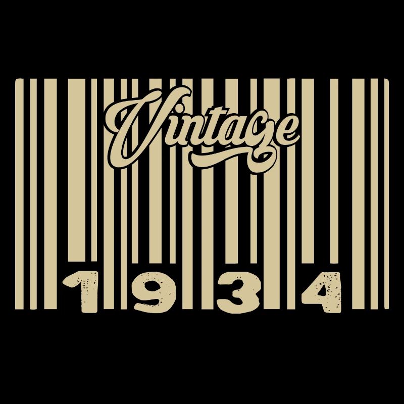 vintage 1934 Code barre 1934: Année 2025.