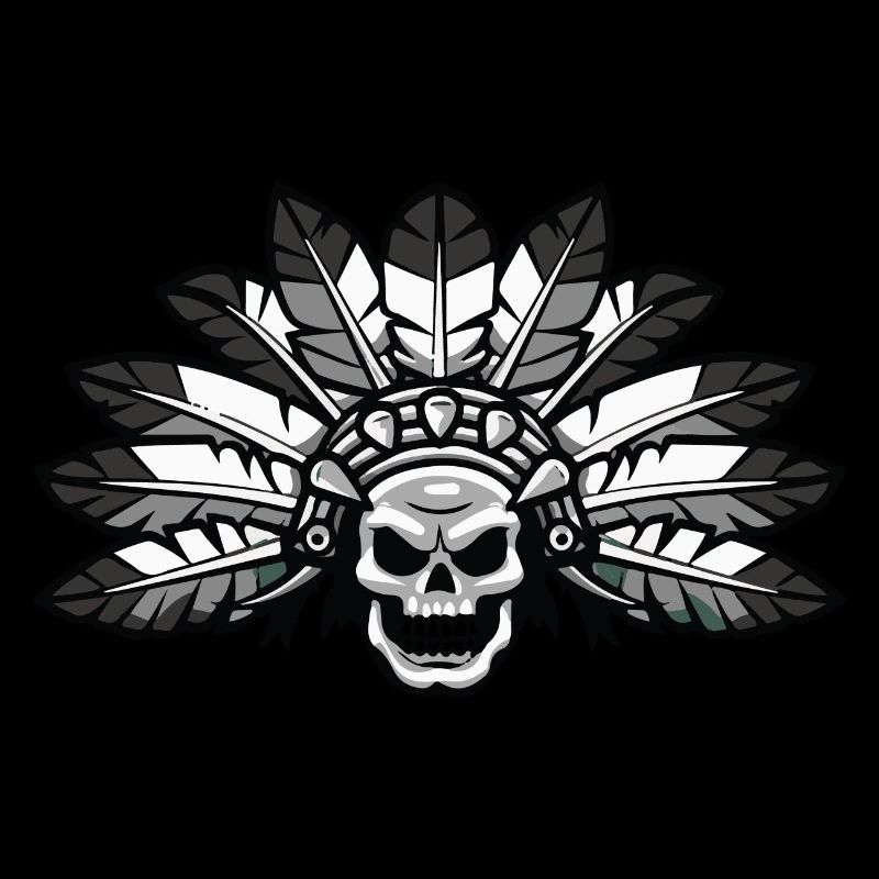 indianer aztek skull