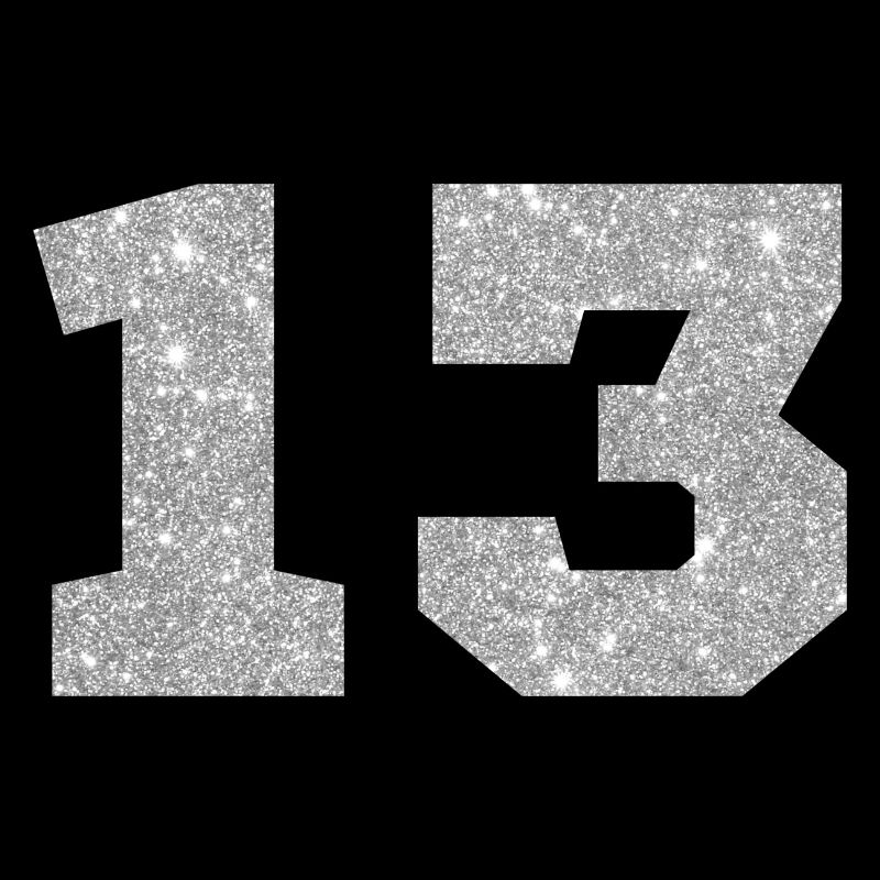 Nummer 13 Pink Glitter - 13. Geburtstag