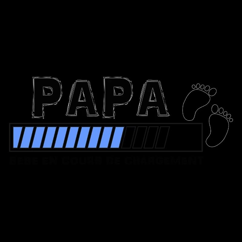 bébé en cours de chgt papa bleu