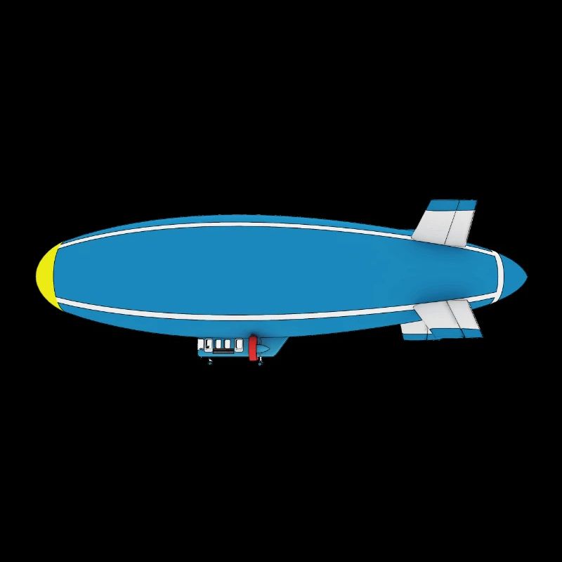 Dirigeable, Zeppelin, Vue latérale