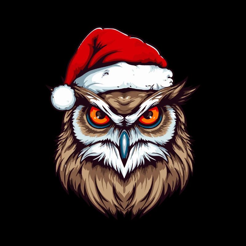 Eule Kopf Weihnachten Christmas