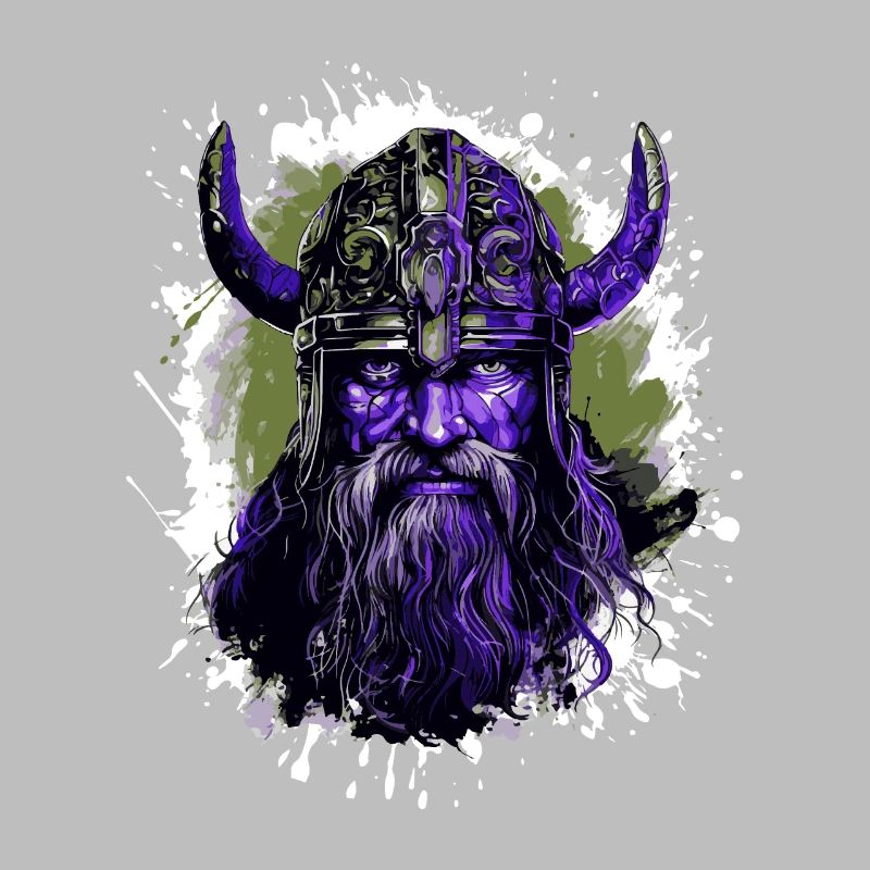 Wikinger Kopf Valhalla Krieger Bunt