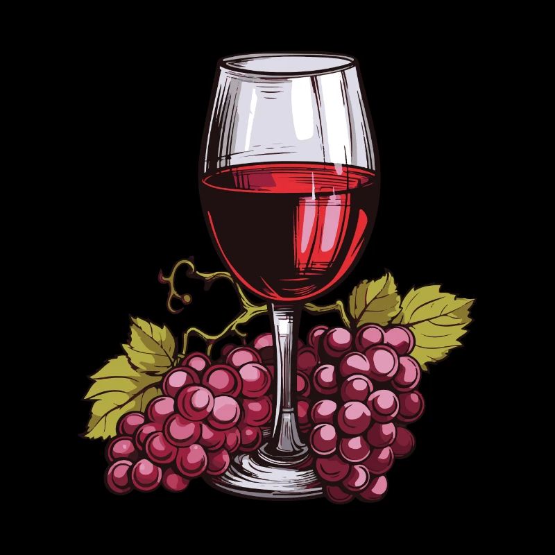 Verre à vin Raisins Vin