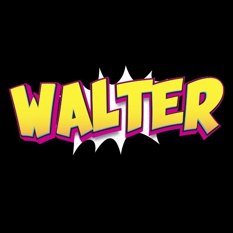 Walter Benutzerdefinierter Name Comic-Buch-Stil Pop-Art,