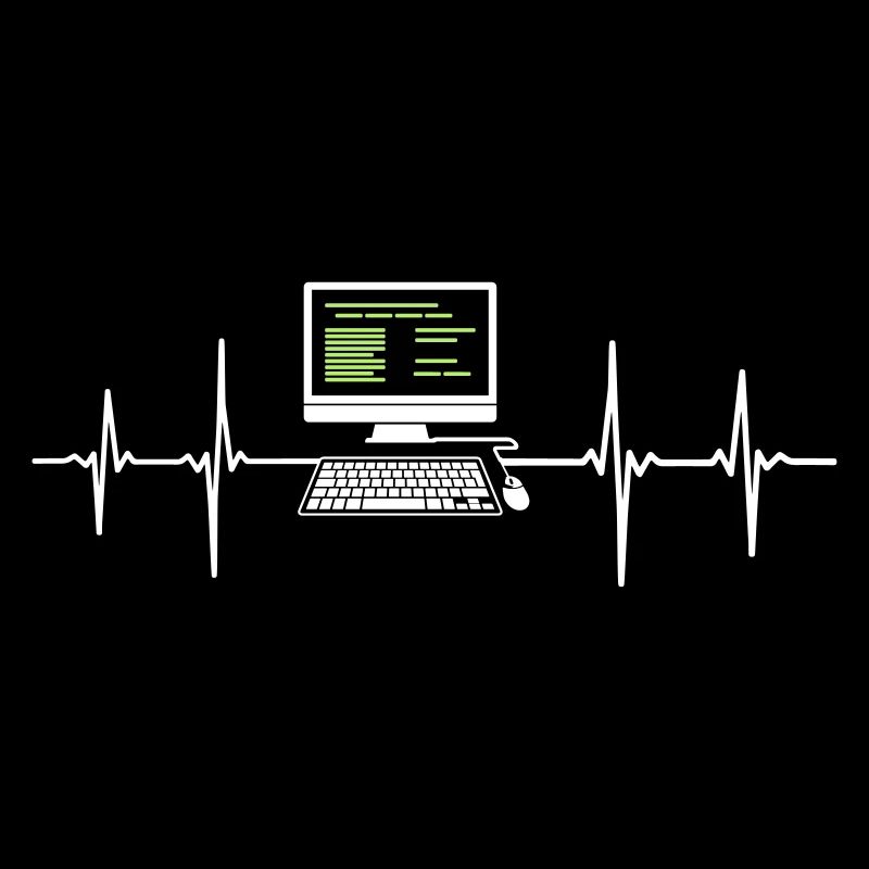 Computer EKG Herzschlag Programmierer PC Nerd