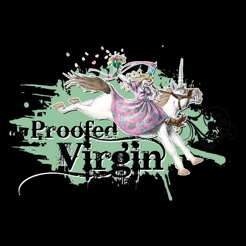 shirt einhorn prinzessin proofed virgin gruen