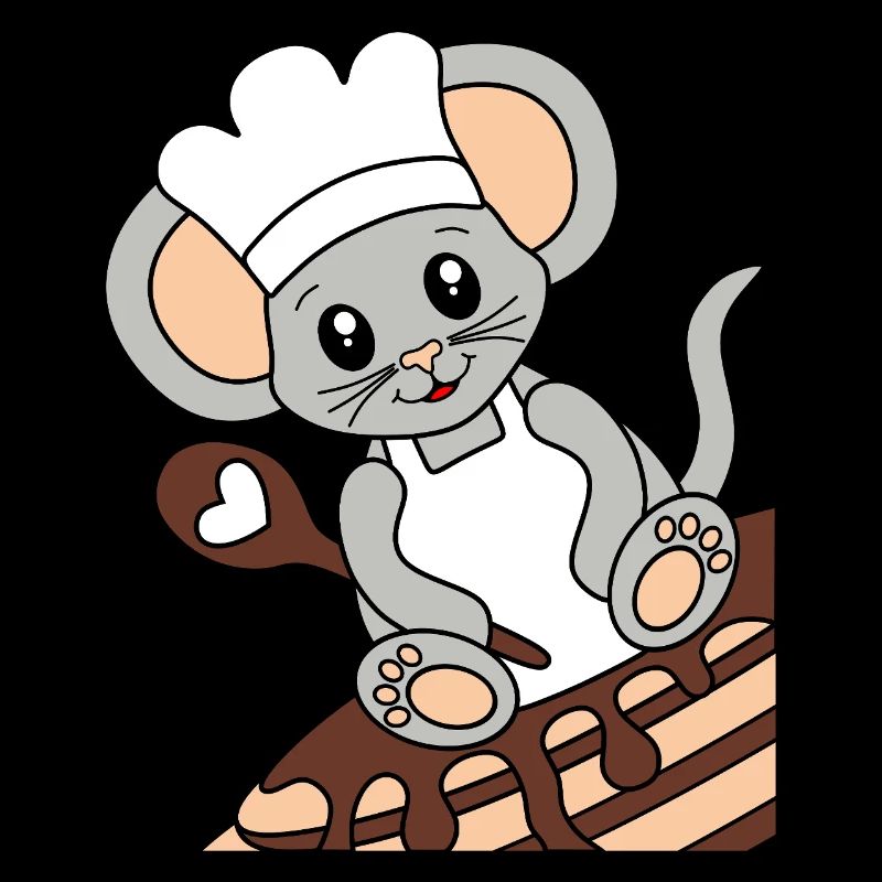 Mäusekoch auf Pfannkuchen