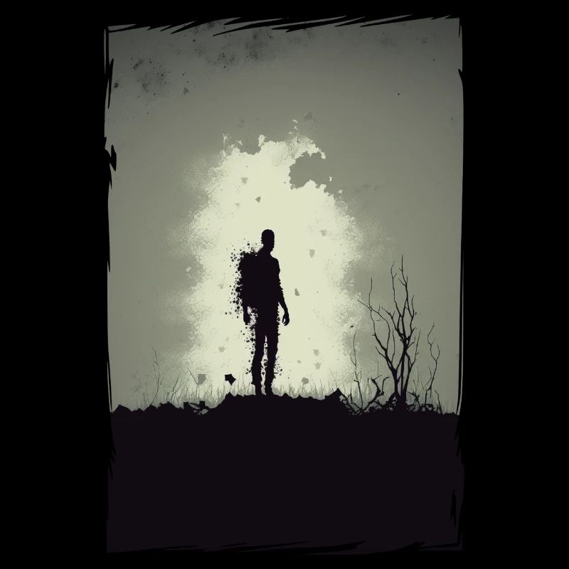Zombie Illustration Minimalist Design