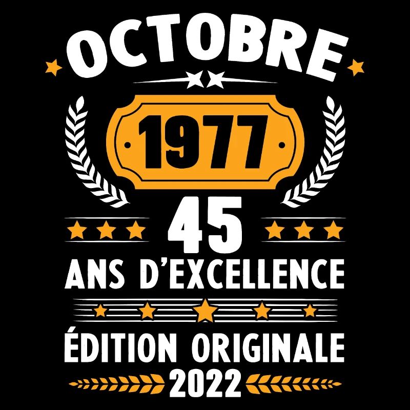 Cadeau D'anniversaire Rétro 45 Ans Octobre 1977