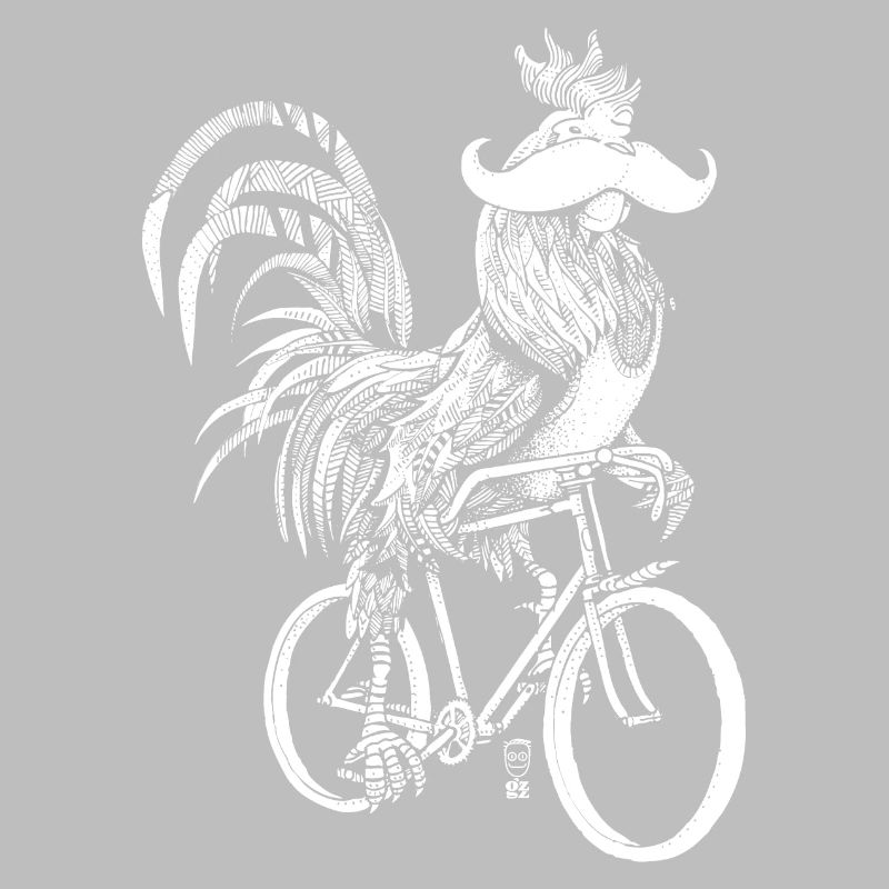 Coq & Bicycles - version blanche