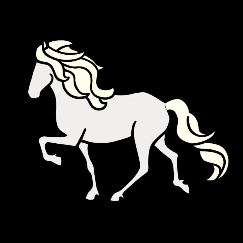 Islandpferd, Schimmel, hell